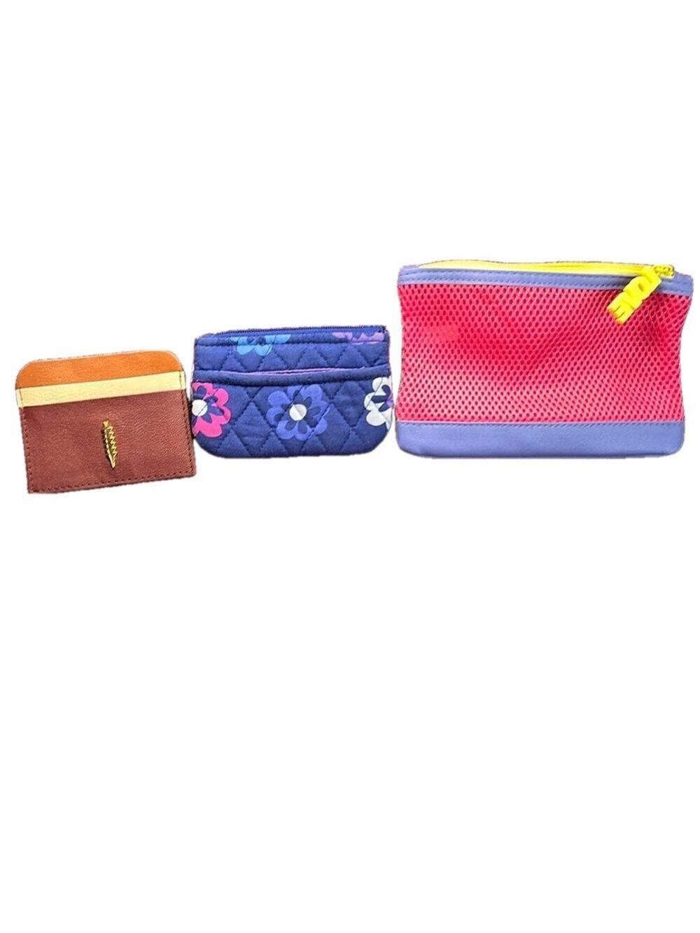 3 for 1, Thatcher Card Case, Vera Bradley Coin case, Love Makeup bag,